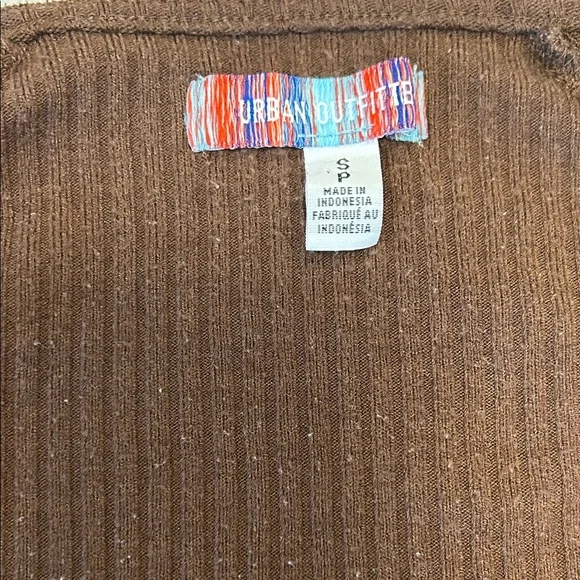 Urban Outfitters Brown Ribbed Crewneck Sweater - Picture 2 of 2